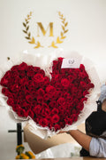 Corazón Mussio 100 rosas